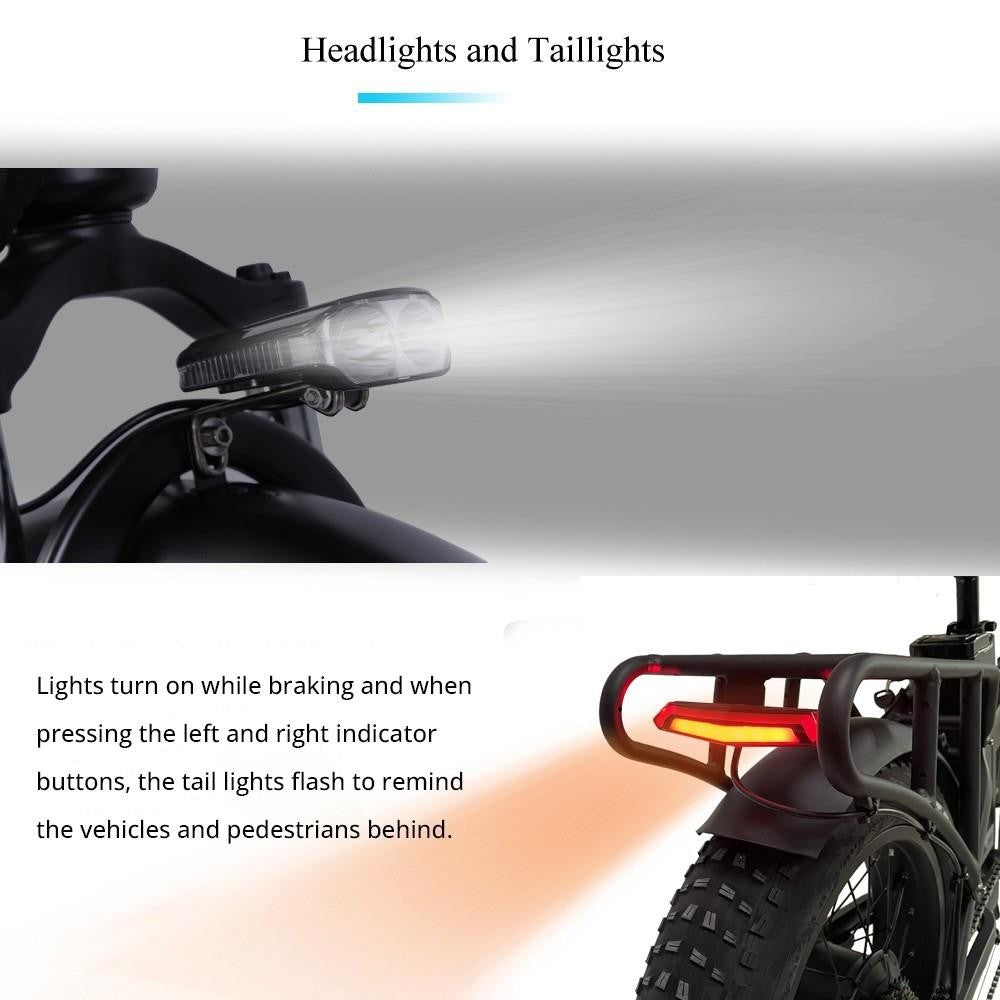 Elektrické kolo CMACEWHEEL GW20 s předním košíkem, pneumatiky CST 20*4,0 palce, motor 750 W, maximální rychlost 40 km/h, baterie 17 Ah