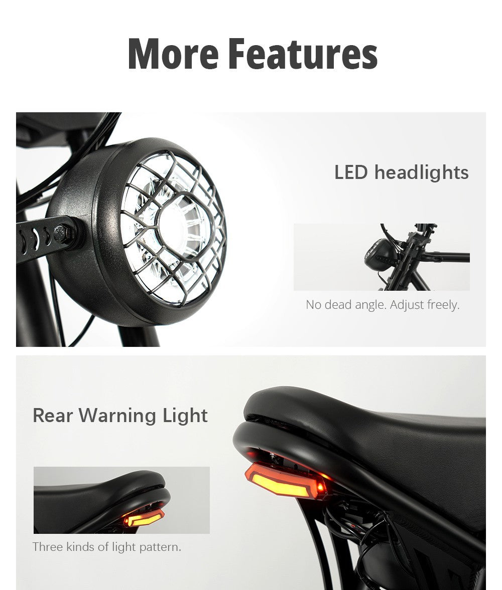 Elektrické kolo CMACEWHEEL K20, 20*4,0 palce, pneumatiky CST, motor 750 W, maximální rychlost 40–45 km/h, baterie 48 V 17 Ah, dojezd 70 km