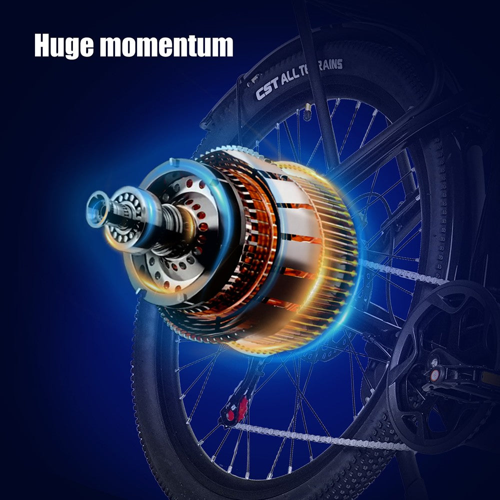 Elektrokolo CMACEWHEEL L26, motor 500 W, baterie 48 V 17 Ah, pneumatiky CST 26*2,1″, maximální rychlost 45 km/h, maximální dojezd 100 km, hydraulické kotoučové brzdy - zlatá