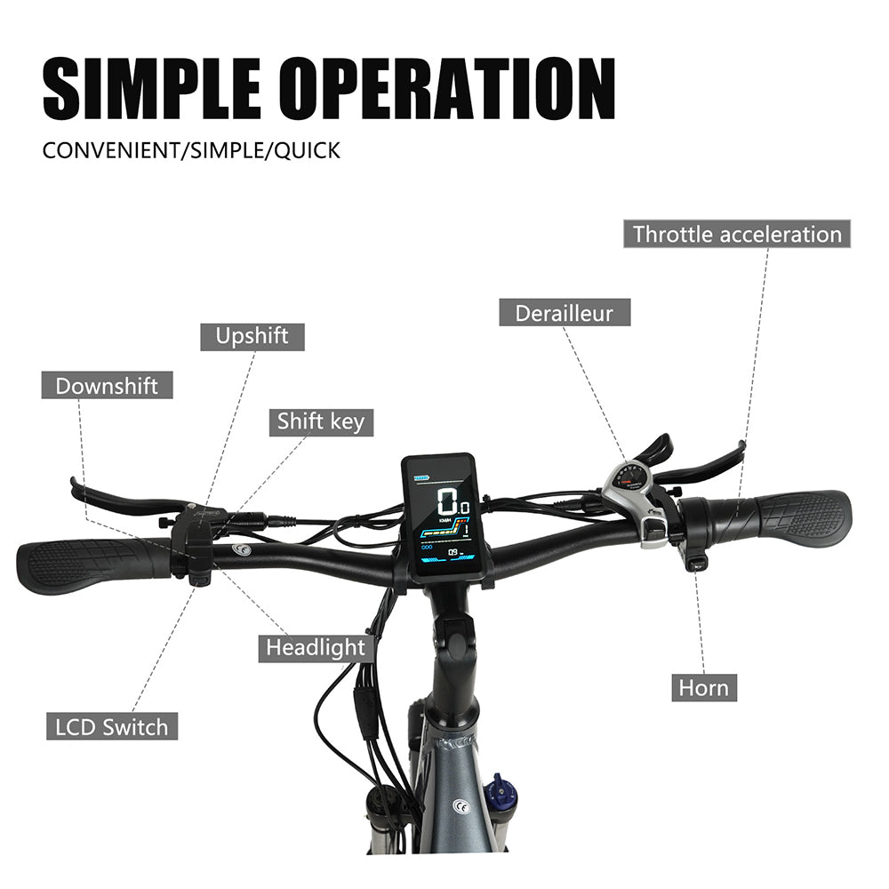 Elektrokolo CMACEWHEEL L26, motor 500 W, baterie 48 V 17 Ah, pneumatiky CST 26*2,1″, maximální rychlost 45 km/h, maximální dojezd 100 km, hydraulické kotoučové brzdy - zlatá
