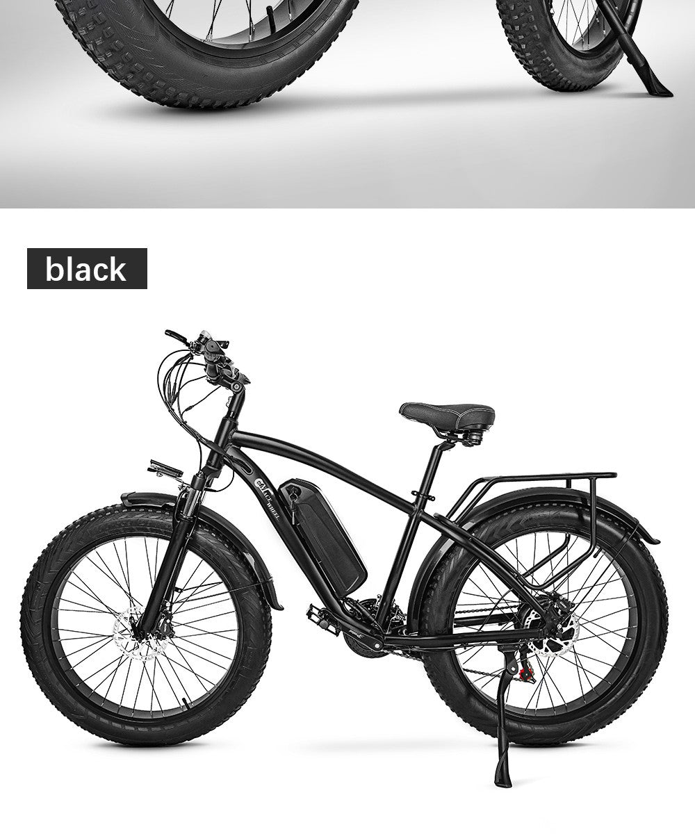 Elektrické kolo CMACEWHEEL M26 26*4,0 palce CST Fat Tire 750W motor 40-45 km/h maximální rychlost 48V 17Ah baterie dojezd 110 km - šedé