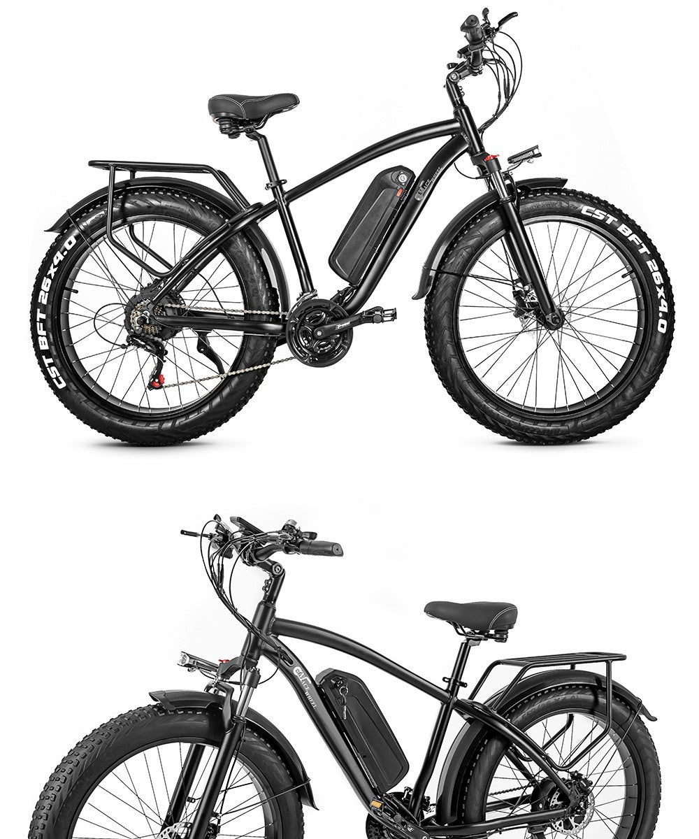 Elektrické kolo CMACEWHEEL M26 26*4,0 palce CST Fat Tire 750W motor 40-45 km/h maximální rychlost 48V 17Ah baterie dojezd 110 km - šedé