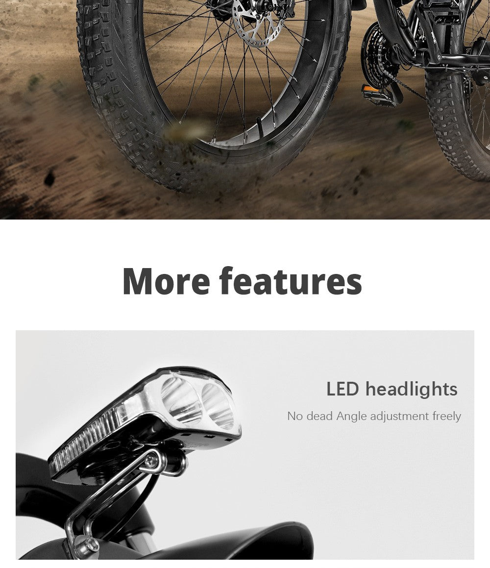 Elektrické kolo CMACEWHEEL M26 26*4,0 palce CST Fat Tire 750W motor 40-45 km/h maximální rychlost 48V 17Ah baterie dojezd 110 km - šedé