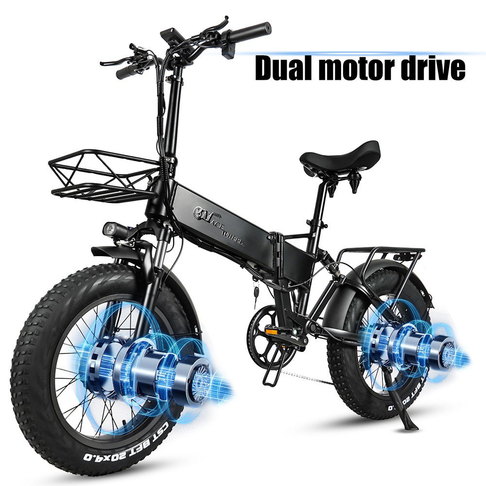 Elektrokolo CMACEWHEEL RX20 MAX 20*4,0 palce CST Fat Tire Dual 750W motor 45 km/h Max. rychlost 110 km Max. dojezd 48V 17Ah baterie Nosnost 150 kg Hydraulická brzda