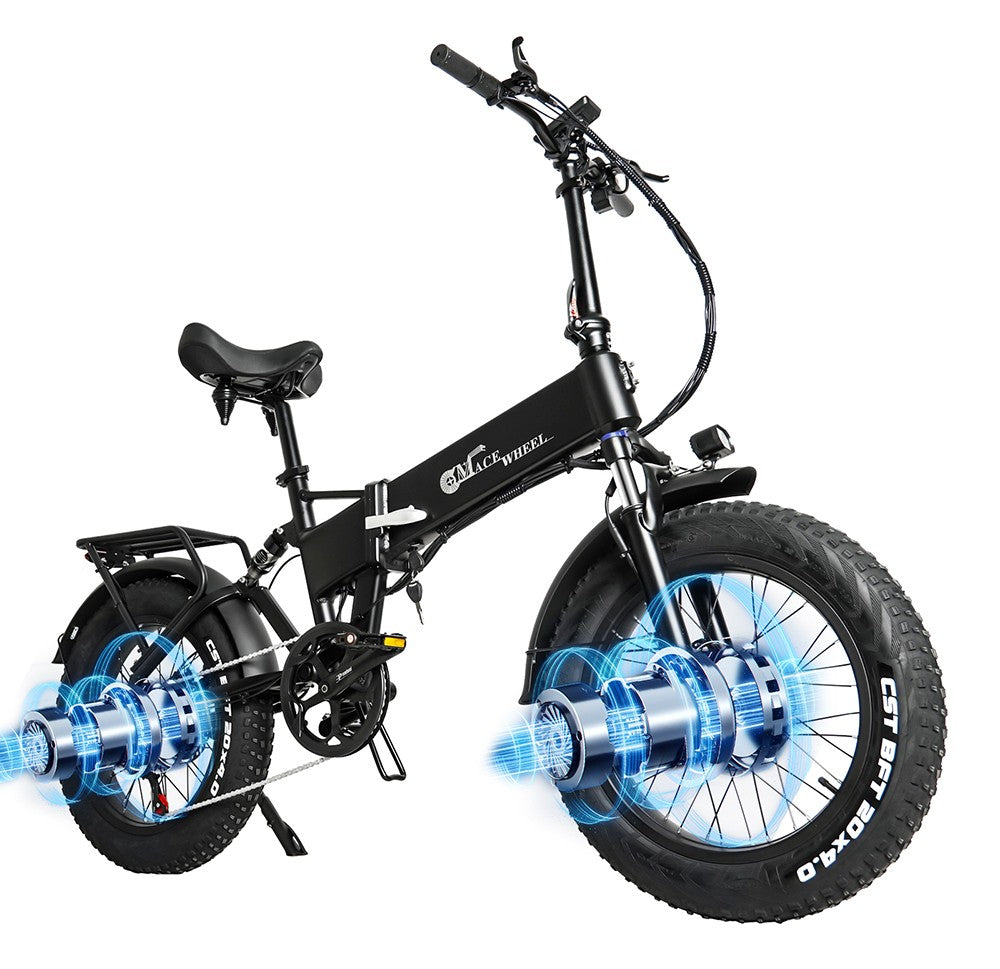 Elektrokolo CMACEWHEEL RX20 MAX 20*4,0 palce CST Fat Tire Dual 750W motor 45 km/h Max. rychlost 110 km Max. dojezd 48V 17Ah baterie Nosnost 150 kg Hydraulická brzda