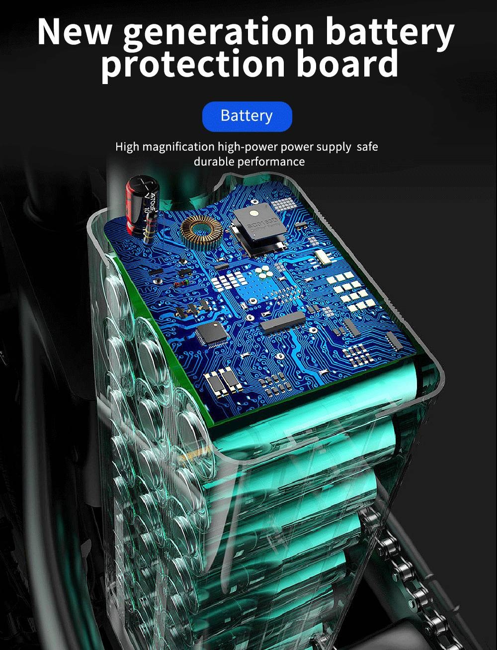 Elektrické kolo CMACEWHEEL T20, 20*4,0 palce, pneumatiky CST, motor 750 W, maximální rychlost 40–45 km/h, baterie 17 Ah – černé