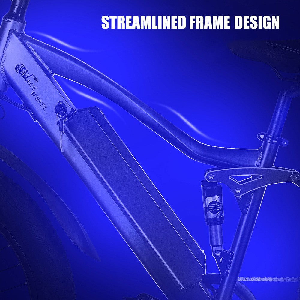 Elektrické kolo CMACEWHEEL TP26 26*4,0 palce, pneumatiky CST, motor 750 W, maximální rychlost 40–45 km/h, baterie 17 Ah