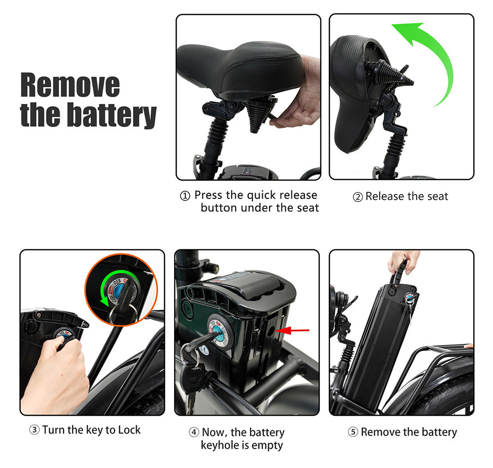 Skládací elektrokolo CMACEWHEEL Y20, motor 250 W, baterie 48 V 18 Ah, 20 x 4,0" tlusté pneumatiky CST, maximální rychlost 25 km/h, dojezd 70–90 km, přední a zadní kotoučová brzda, vodotěsnost IP65 – černá