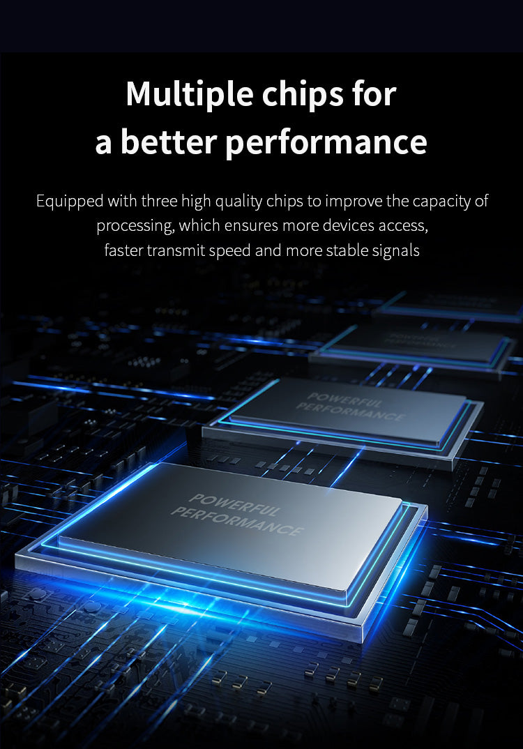 Bezdrátový router COMFAST CF-XR183, opakovač signálu až 1200 m, 4 antény 2 dBi, opakovač WiFi signálu, WiFi 6 - US