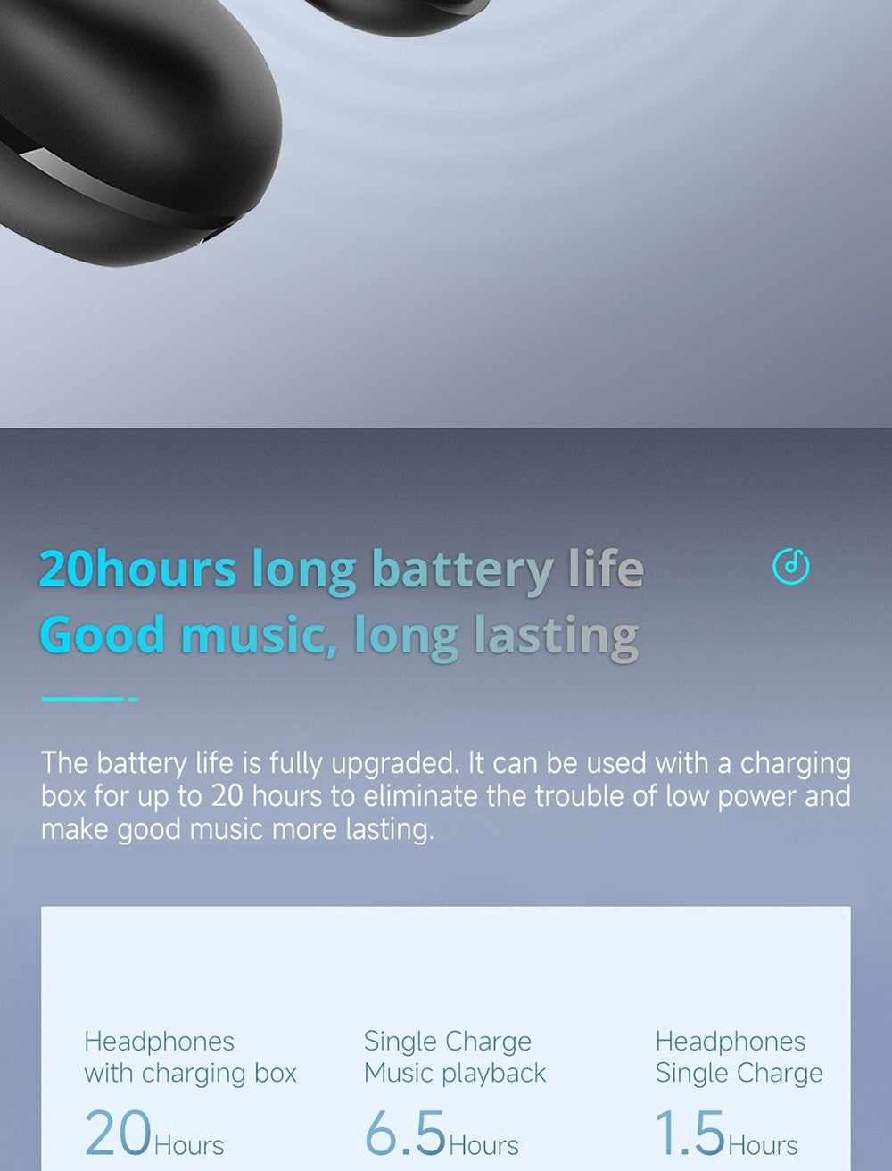 Coowoo Air Pro 6 Bluetooth sluchátka s klipem do uší - bílá