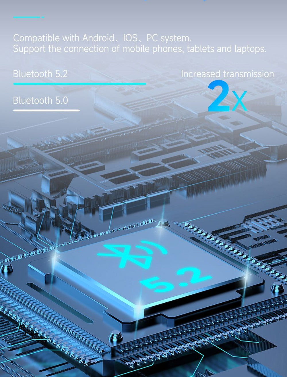 Coowoo Air Pro 6 Bluetooth sluchátka s klipem do uší - bílá