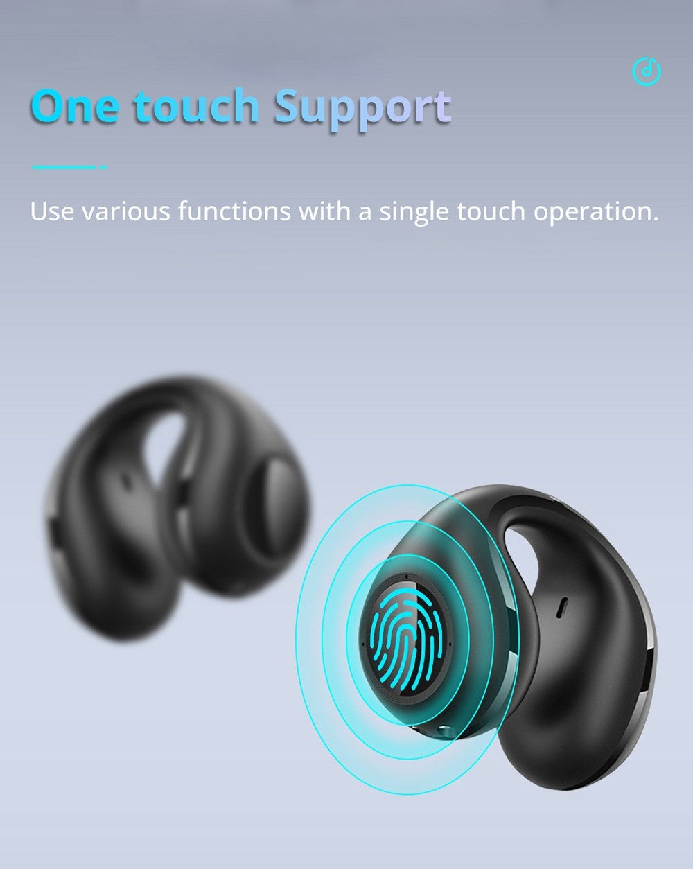 Coowoo Air Pro 6 Bluetooth sluchátka s klipem do uší - bílá