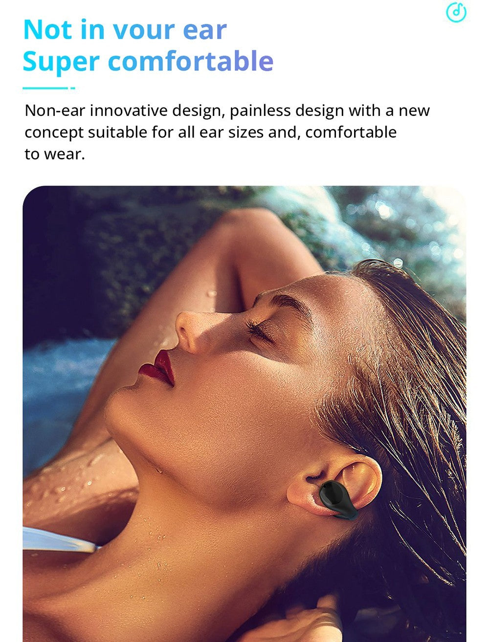 Coowoo Air Pro 6 Bluetooth sluchátka s klipem do uší - bílá