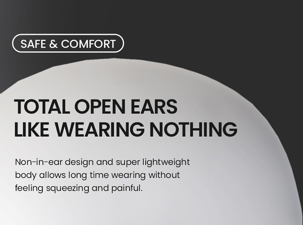 Sluchátka Coowoo OPEN EAR BONE-X2 s kostním vedením pro plavání, vodotěsná s IP68, Bluetooth 5.2, 8GB úložiště - černá