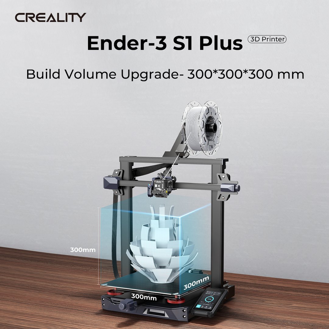 3D tiskárna Creality Ender-3 S1 Plus, dvoustupňový přímý extruder Sprite, synchronizace s dvojitou osou Z, 300*300*300 mm