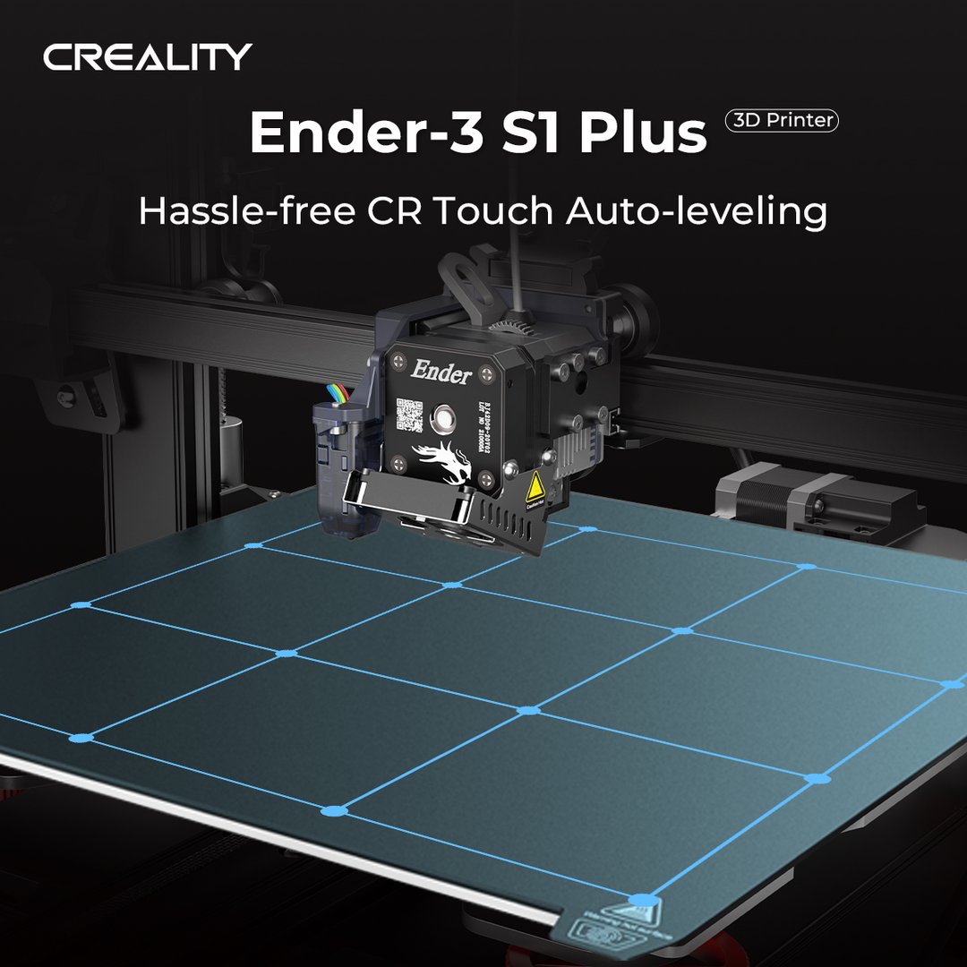 3D tiskárna Creality Ender-3 S1 Plus, dvoustupňový přímý extruder Sprite, synchronizace s dvojitou osou Z, 300*300*300 mm