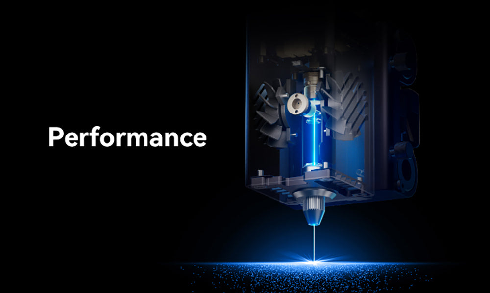 Laser Creality Falcon A1 10W FDA třídy 1, rychlé gravírování 600 mm/s, vestavěná kamera, inteligentní detekce materiálu, ochranný kryt očí, stlačené bodové vysávání 0,06 - 0,08 mm, odsávací ventilátor, 305*381 mm