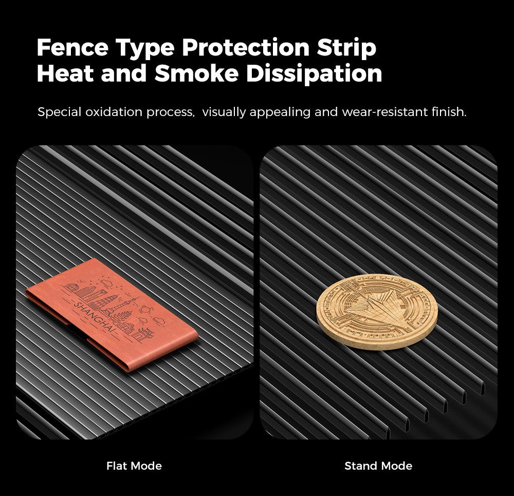 Laserová gravírka a řezačka Creality Falcon2 Pro 40W, bezpečnostní certifikace FDA třídy 1, odvod kouře, integrovaný přídavný vzduchový asistent, vestavěná kamera, ochranný pásek typu plot, monitorování požáru / proudění vzduchu / čočky, 400*415 mm