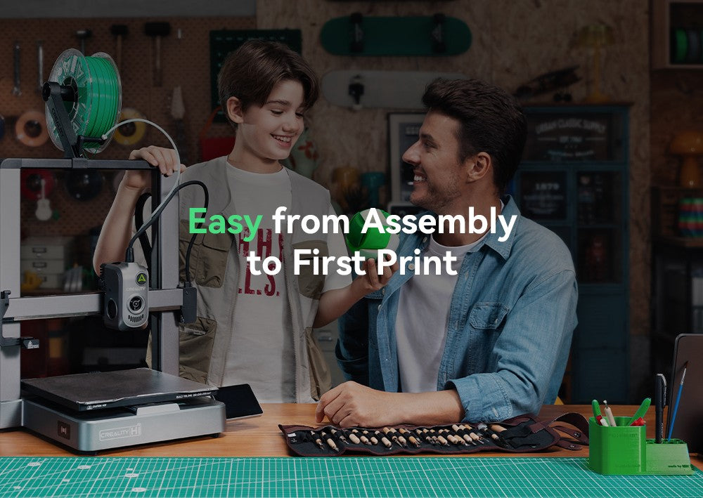 Creality Hi Combo, systém CFS Multimateriál, rychlý tisk 500 mm/s, monitorovací kamera s krytkou pro ochranu soukromí, až 16 barev, automatická kalibrace, automatické vyrovnání podložky, redukce náklonu v ose X, celokovové tělo, 260*260*300 mm