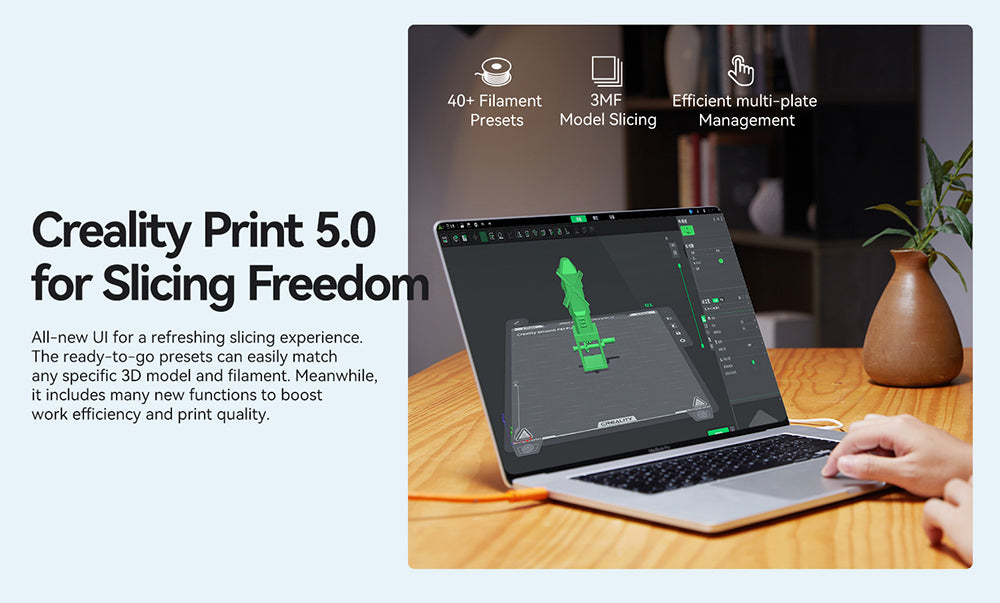 3D tiskárna Creality K1 SE, rychlost tisku 600 mm/s, tříkovová tryska, automatické vyrovnávání, systém CoreXY, 4,3palcová barevná dotyková obrazovka, 220*220*250 mm