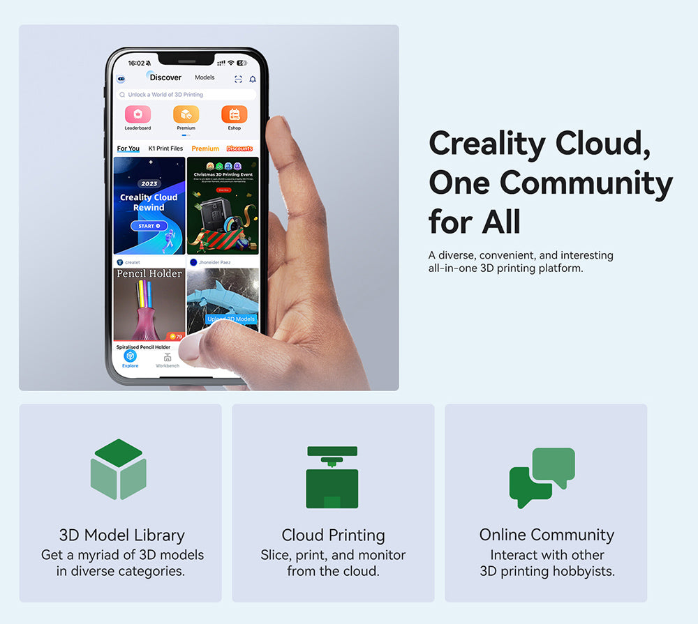 3D tiskárna Creality K1 SE, rychlost tisku 600 mm/s, tříkovová tryska, automatické vyrovnávání, systém CoreXY, 4,3palcová barevná dotyková obrazovka, 220*220*250 mm