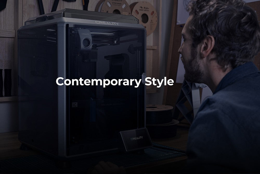 3D tiskárna Creality K1C, maximální rychlost 600 mm/s, AI kamera, rychloupínací tryska, celokovový extruder, tiskne uhlíková vlákna, vzduchový filtr a tichý režim