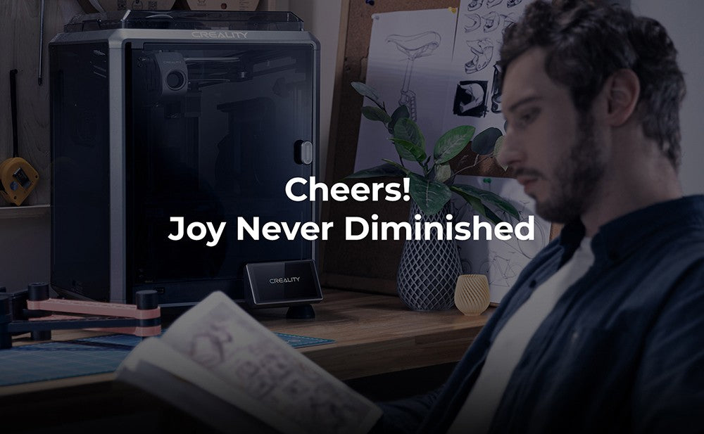 3D tiskárna Creality K1C, maximální rychlost 600 mm/s, AI kamera, rychloupínací tryska, celokovový extruder, tiskne uhlíková vlákna, vzduchový filtr a tichý režim