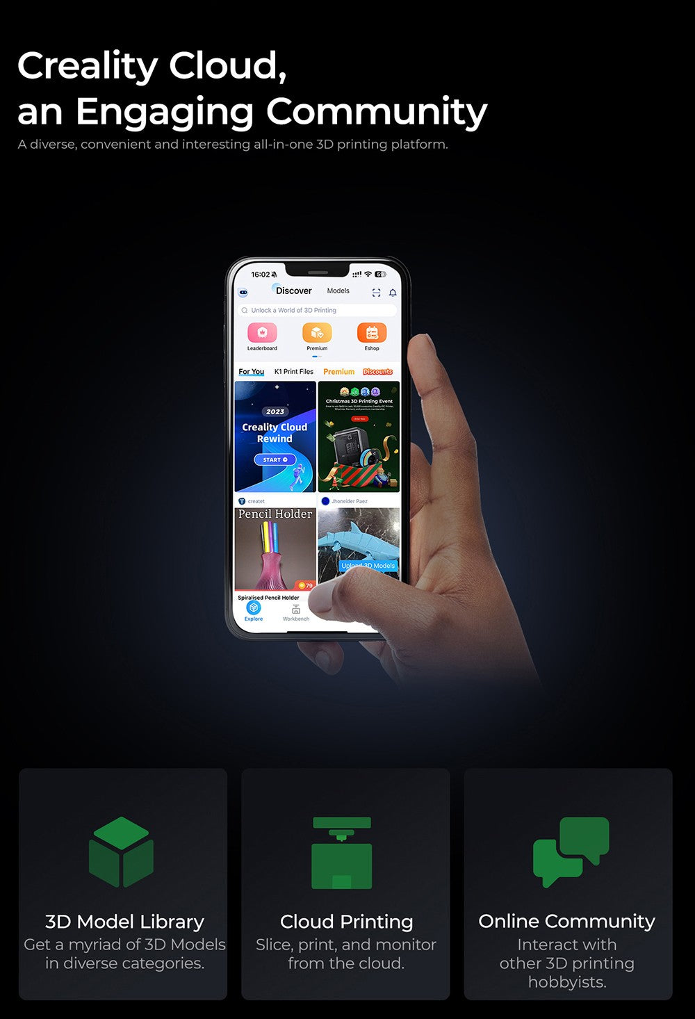 3D tiskárna Creality K1C, maximální rychlost 600 mm/s, AI kamera, rychloupínací tryska, celokovový extruder, tiskne uhlíková vlákna, vzduchový filtr a tichý režim