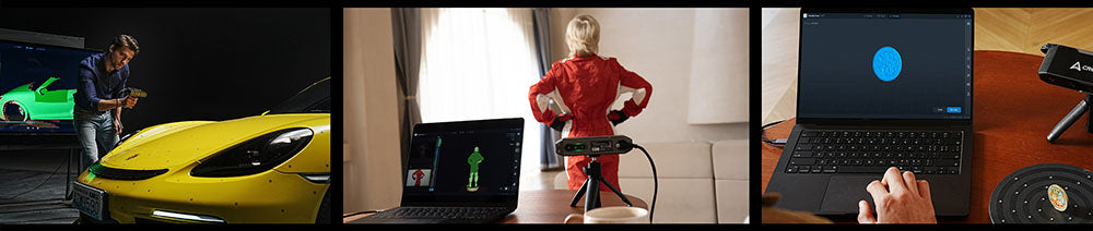 3D skener Creality CR Scan Otter, rychlost skenování 20 snímků za sekundu, přesnost 0,02 mm, 4-čočkové stereo vidění, 24bitové plnobarevné skenování, 8 infračervených světel