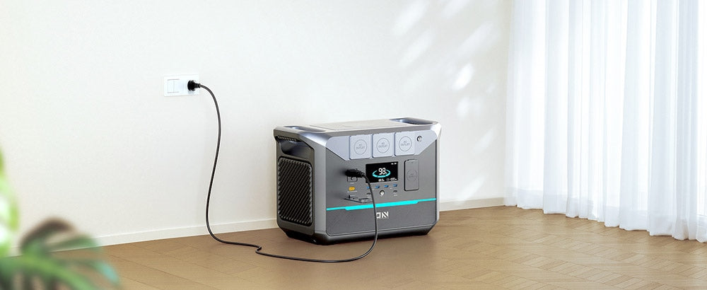 Přenosná elektrárna DaranEner NEO1500Pro, solární generátor s LiFePO4 baterií 1382 Wh, výstupní výkon 1800 W AC, nabití na 80 % za 1 hodinu, 14 portů, pro venkovní použití, kempování, cestování, obytné vozy, domácí nouzové situace