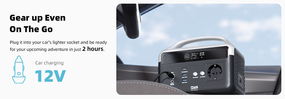 Přenosná elektrárna DaranEner NEOZ, 300W 179,2Wh LiFePO4 baterie, LED svítilna, rychlé nabíjení 1,5 hodiny