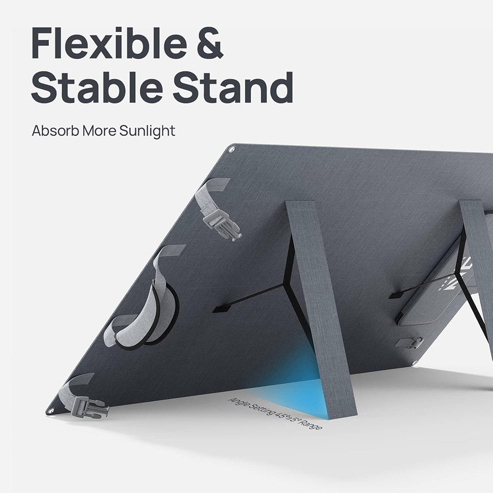 Skládací solární panel DaranEner SP100 100W, nastavitelný stojan, vodotěsný IP54