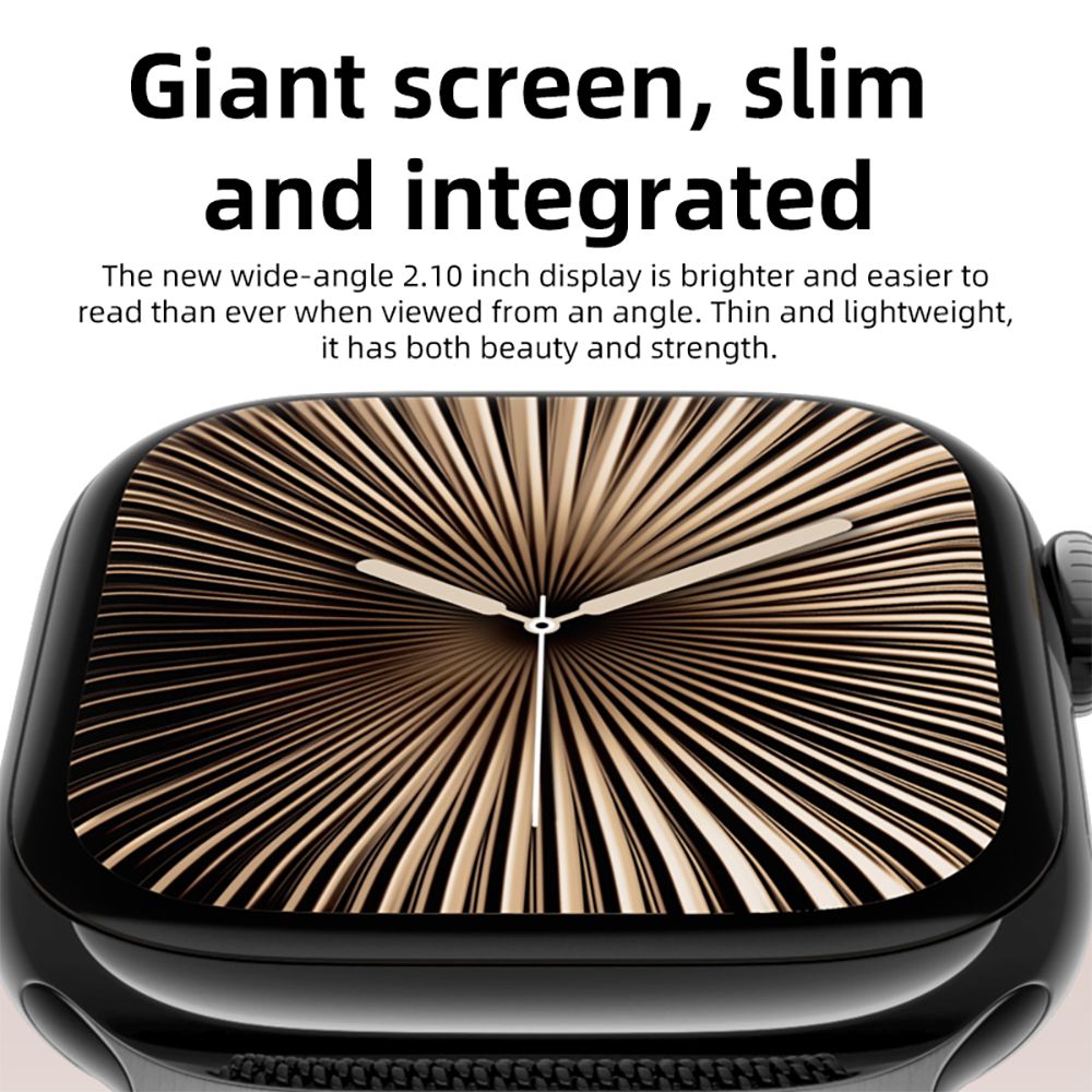 Chytré hodinky Diona MONA3 Mini, 2,10palcový displej, monitorování zdraví a spánku, volání přes Bluetooth, více sportovních režimů, hlasový asistent - černé