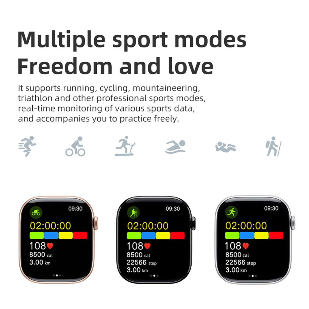 Chytré hodinky Diona MONA3 Mini, 2,10palcový displej, monitorování zdraví a spánku, volání přes Bluetooth, více sportovních režimů, hlasový asistent - černé