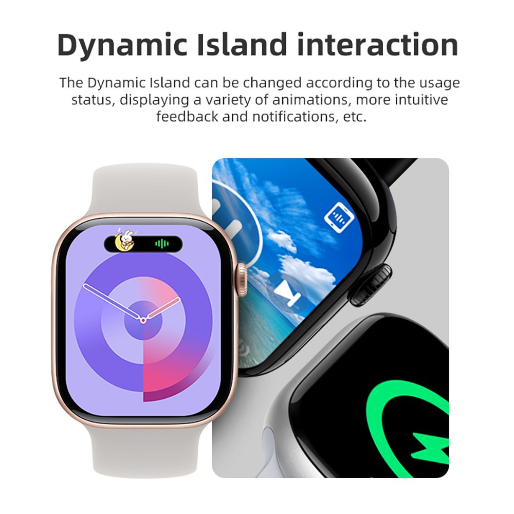 Chytré hodinky Diona MONA3 Mini, 2,10palcový displej, monitorování zdraví a spánku, volání přes Bluetooth, více sportovních režimů, hlasový asistent - černé