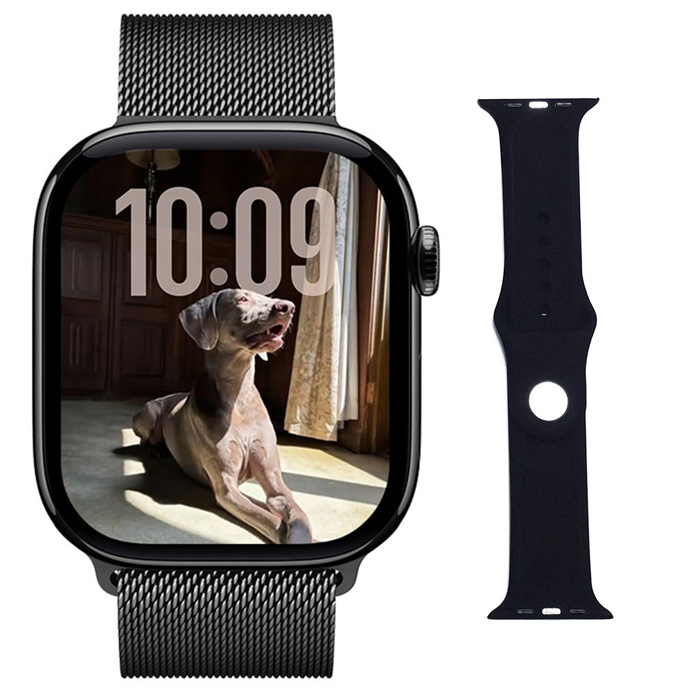 Chytré hodinky DIONA MONA3 Mini, 2,1palcový displej, monitorování zdraví a spánku, volání přes Bluetooth, více sportovních režimů, hlasový asistent - černé