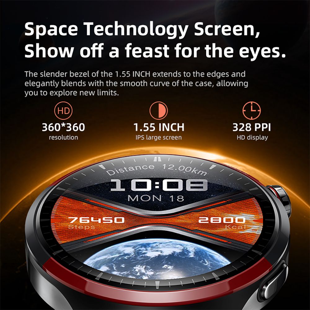 Chytré hodinky Diona R3, 1,55palcový displej, monitorování spánku, Bluetooth volání, hlasový asistent, dynamické ciferníky, více sportovních režimů