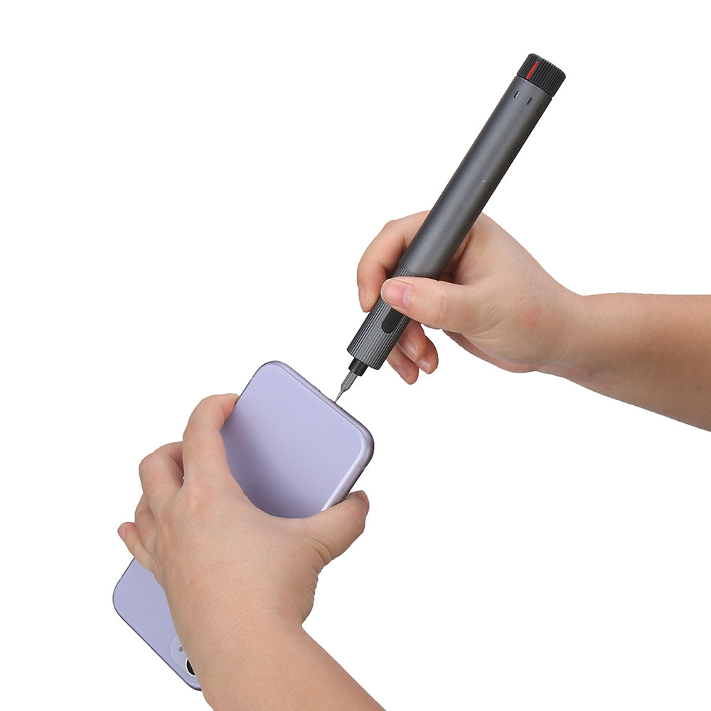 Sada elektrických šroubováků DUKA E2, s dvojitým nastavením otáček 210 ot./min, 25 šroubovákových hlavic, rychlonabíjení, nářadí pro opravy