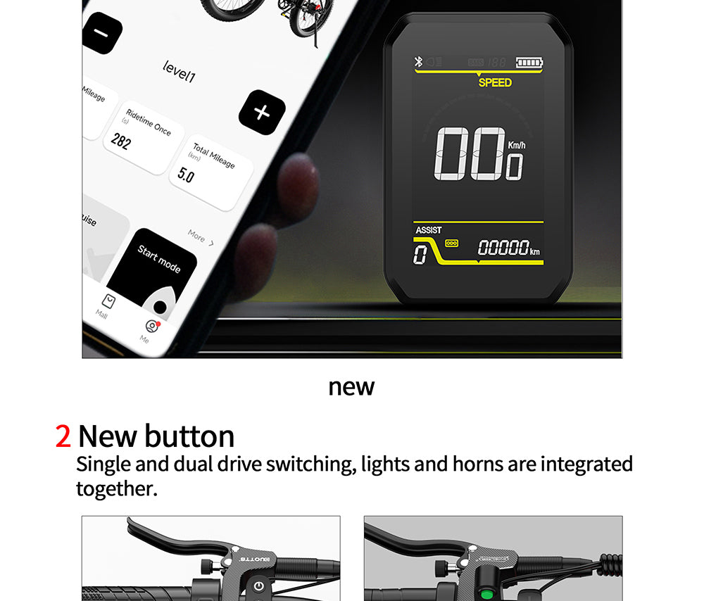 Elektrické horské kolo DUOTTS F26 750W*2 Duální motory Samsung 48V 20Ah Baterie 26*4,0 palcové tlusté pneumatiky Maximální rychlost 55 km/h Stoupání 55 stupňů Inteligentní barevný displej APP Duální kotoučové brzdy Maximální zatížení 150 kg Dojezd 100 km - stříbrné