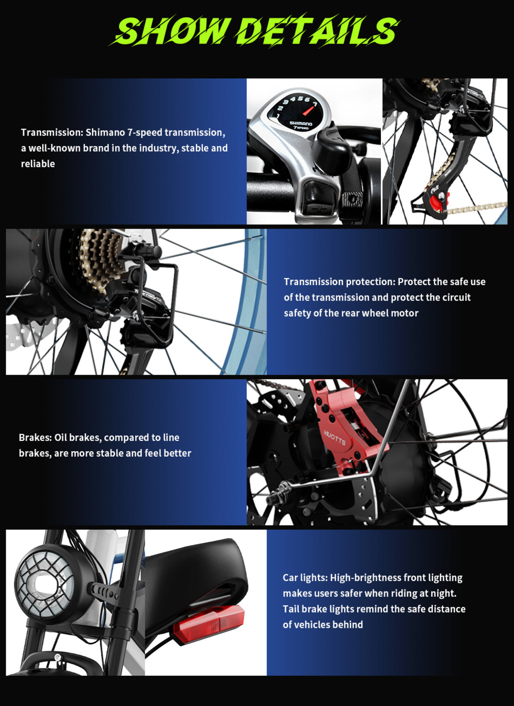 Elektrokolo DUOTTS N26, 2 motory 750 W, maximální rychlost 55 km/h, 26 x 4,0