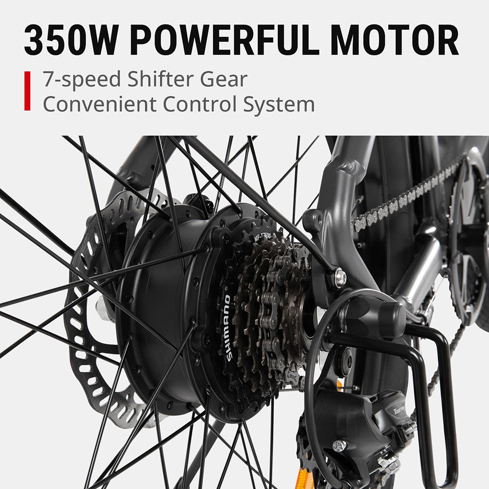 Elektrokolo DYU C1, motor 350 W, baterie 36 V 10 Ah, 26*2,5