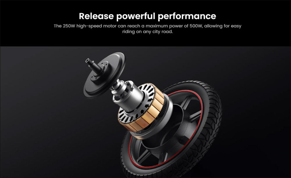 Skládací elektrokolo DYU C3, motor 250 W, baterie 36 V 7,5 Ah, 14palcové pneumatiky, maximální rychlost 25 km/h, dojezd 37 km, přední a zadní kotoučové brzdy