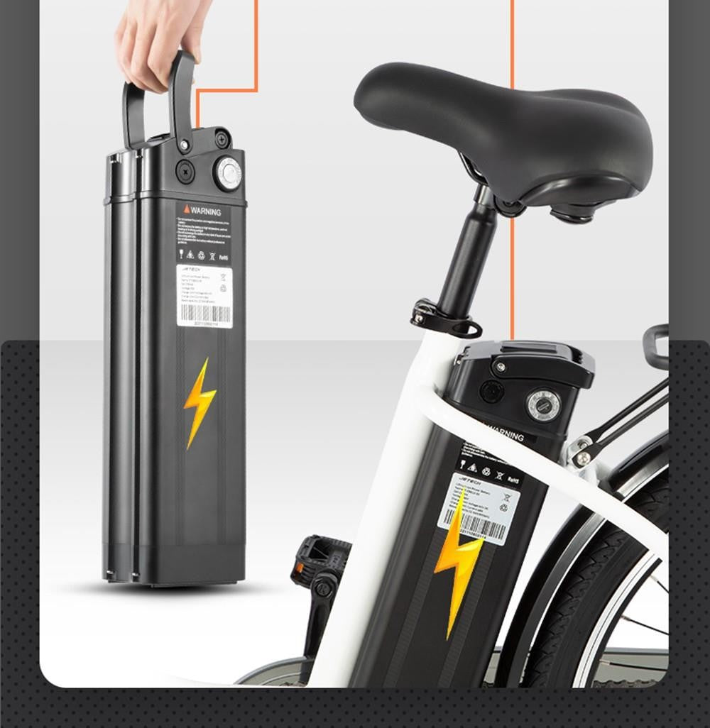 Elektrické kolo DYU C6, motor 350 W, maximální rychlost 25 km/h, baterie 36 V 12,5 Ah, maximální dojezd 70 km - černé