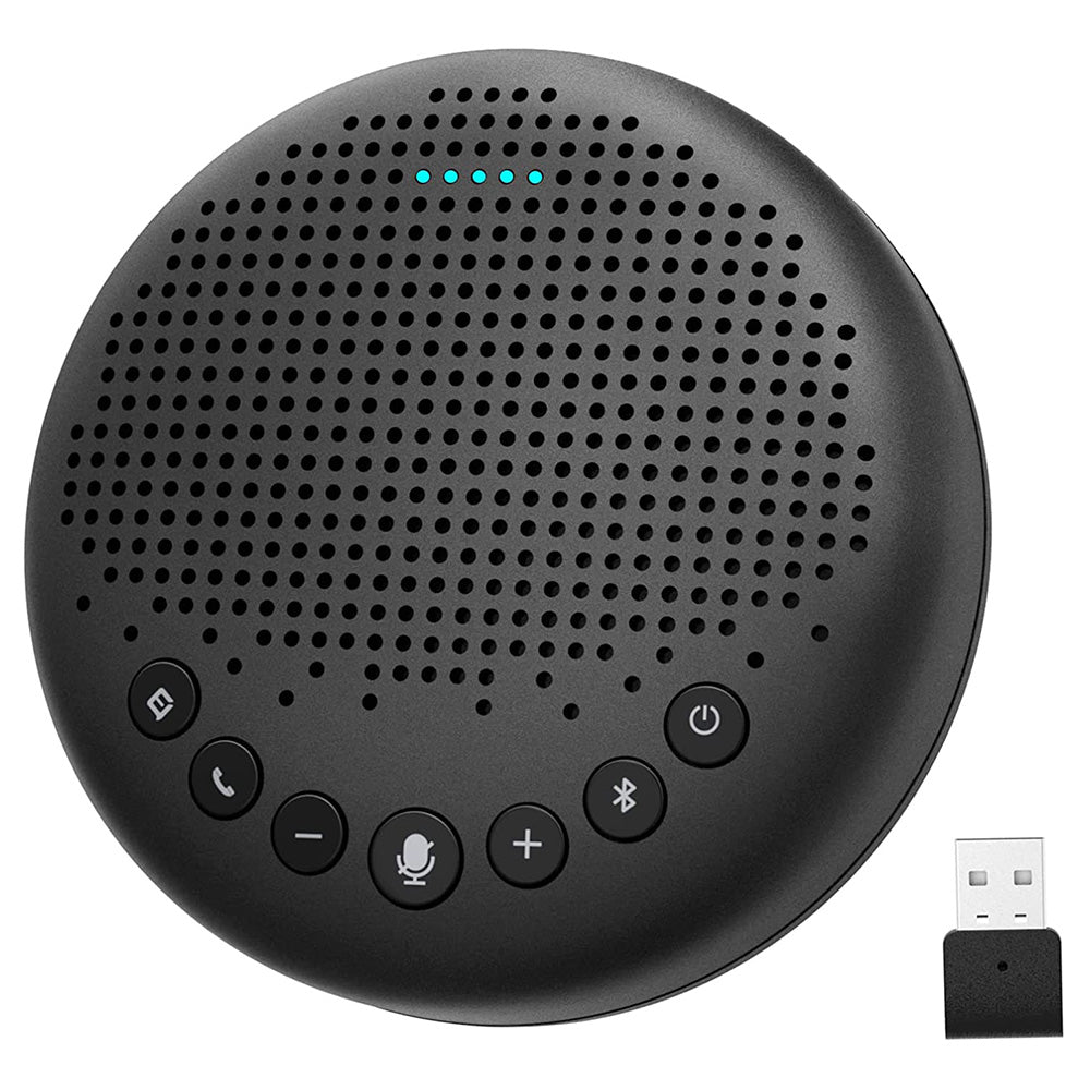 eMeet Luna Lite Portable Bluetooth Conference Speaker with Microphones, Voice AI Noise Cancelling, USB / Bluetooth / Wireless Adapter / AUX Connection, Daisy Chain, 360&#176; Voice Pickup