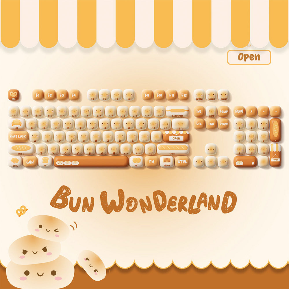 Akko Bun Wonderland MOG Profile Keycap Set (138-key)