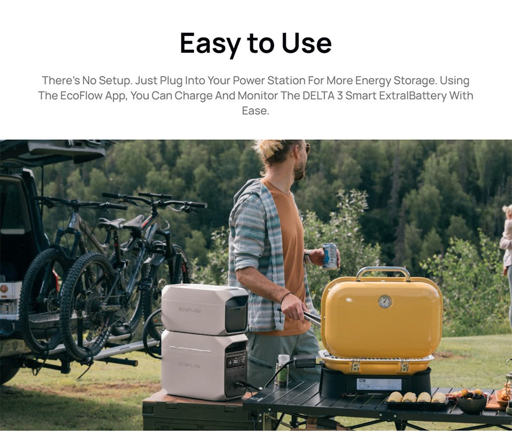 Extra baterie EcoFlow DELTA 3, kapacita 1024 Wh, rozšiřuje přenosnou elektrárnu až na 2 kWh