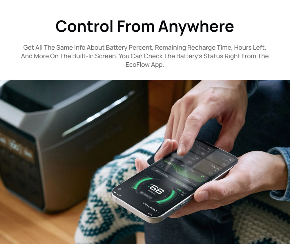 Extra baterie EcoFlow DELTA 3, kapacita 1024 Wh, rozšiřuje přenosnou elektrárnu až na 2 kWh