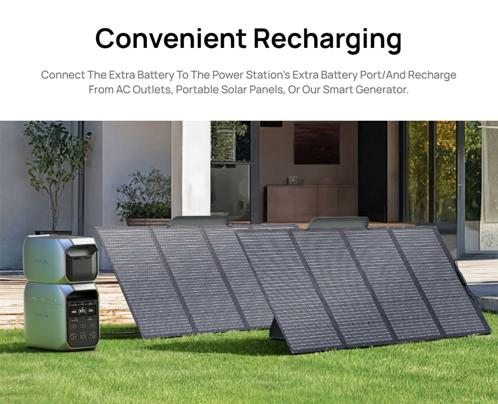 Extra baterie EcoFlow DELTA 3, kapacita 1024 Wh, rozšiřuje přenosnou elektrárnu až na 2 kWh