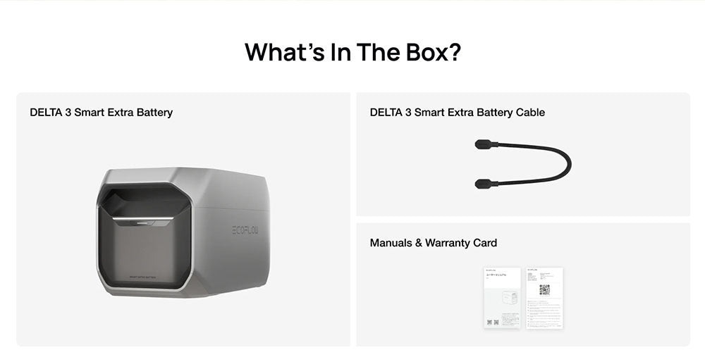 Extra baterie EcoFlow DELTA 3, kapacita 1024 Wh, rozšiřuje přenosnou elektrárnu až na 2 kWh