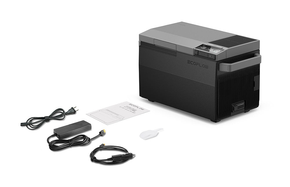 Přenosná chladnička EcoFlow GLACIER, kompresor 120 W, dvouzónová, dvojité ovládání, velká kapacita 38 l, chytré ovládání aplikací